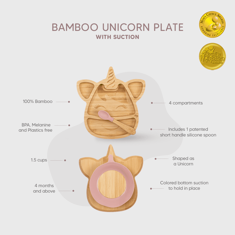   Bamboo plate - enfant - bébé - kids - toddlers - babies - Citron Canada