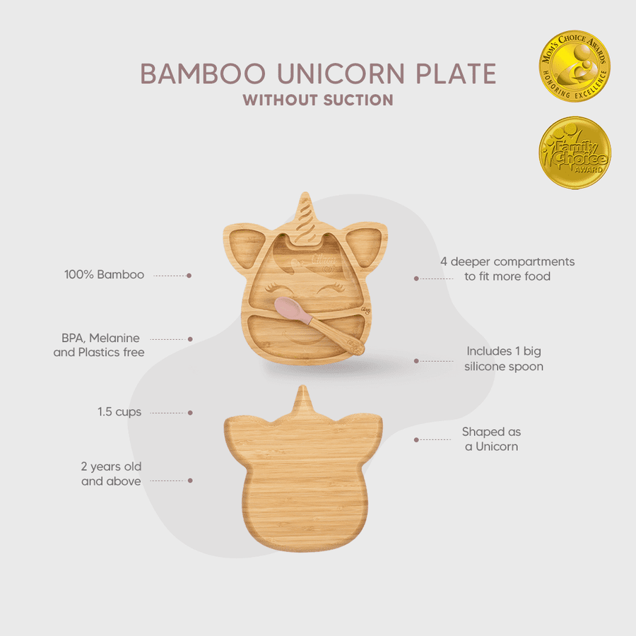   Bamboo plate - enfant - bébé - kids - toddlers - babies - Citron Canada