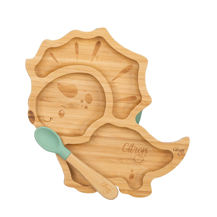 Bamboo plate - enfant - bébé - kids - toddlers - babies - Citron Canada