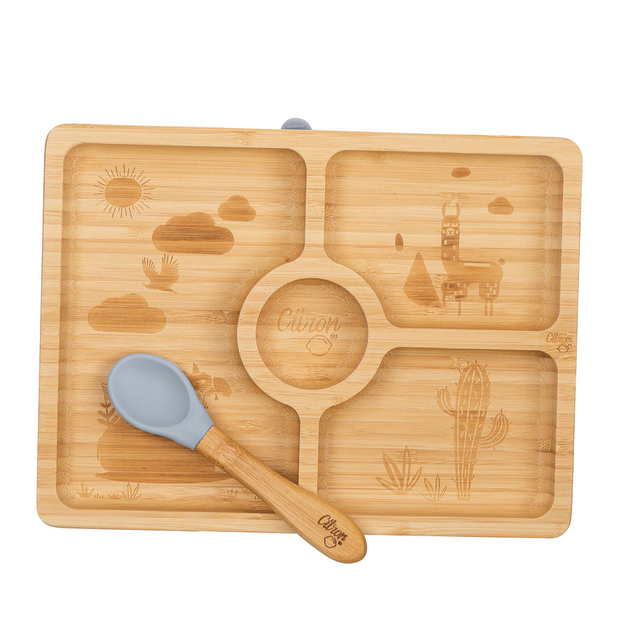   Bamboo plate - enfant - bébé - kids - toddlers - babies - Citron Canada